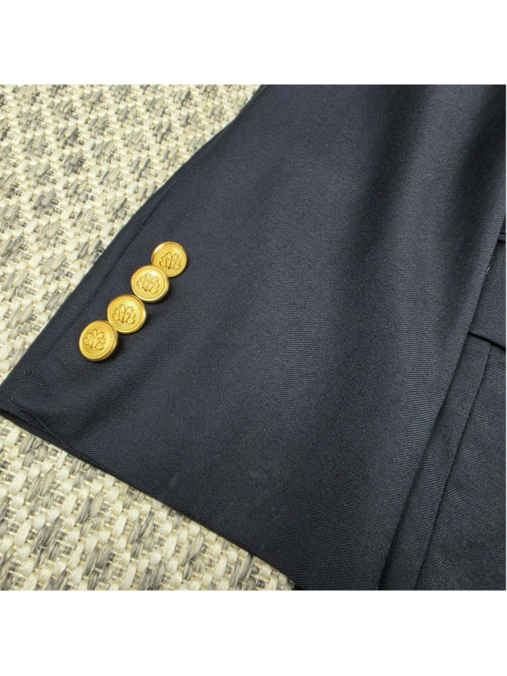 Brooks Brothers Country Club Navy Gold Button Blazer 43L Loro Piana Super 110s - Picture 5 of 14